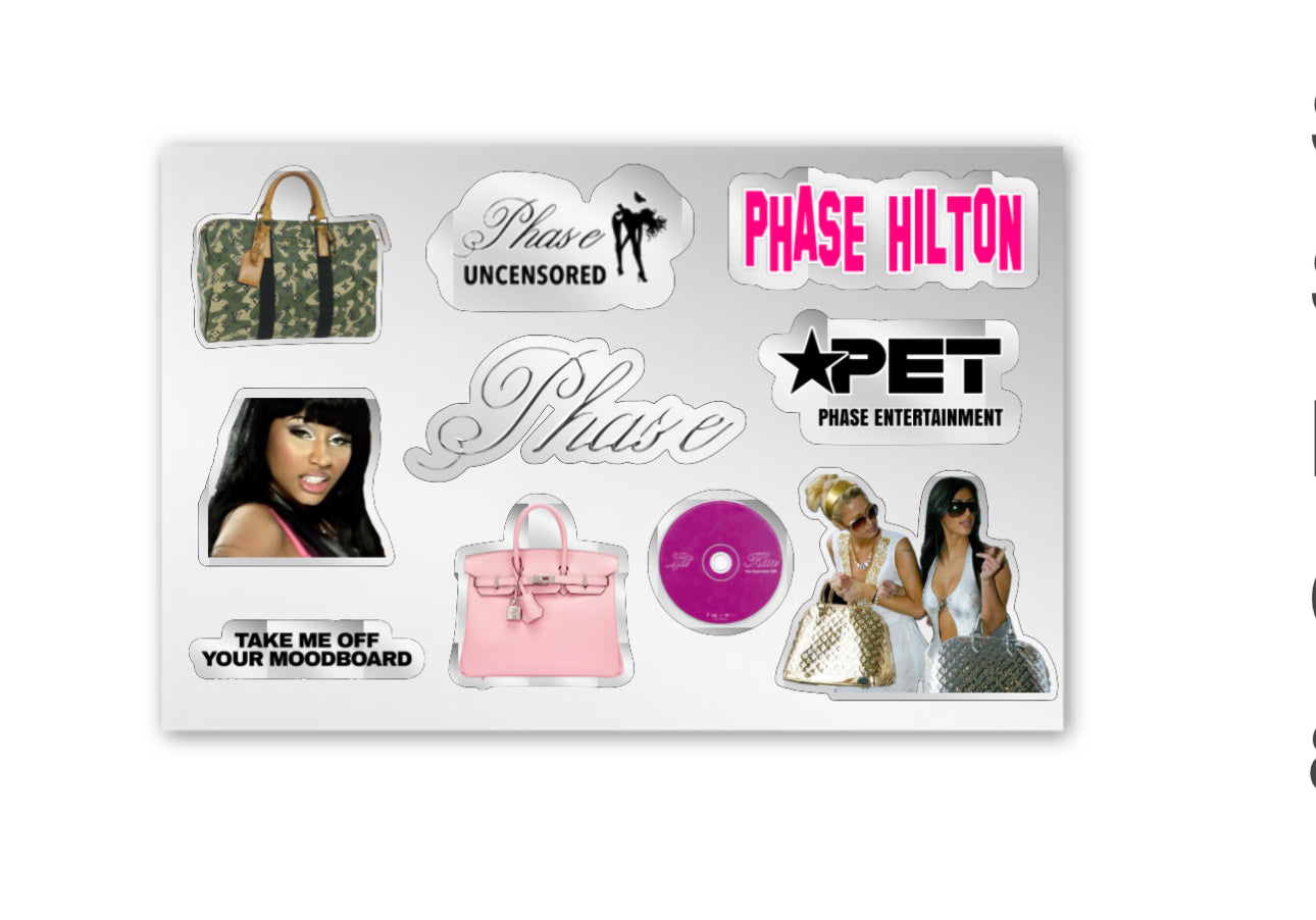 Phase pop culture sticker pack